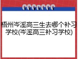 梧州岑溪高三生去哪个补习学校(岑溪高三补习学校)
