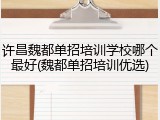 许昌魏都单招培训学校哪个最好(魏都单招培训优选)