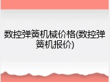 数控弹簧机械价格(数控弹簧机报价)