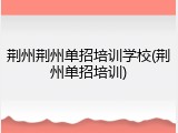 荆州荆州单招培训学校(荆州单招培训)