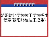 朝阳财经学校技工学校招生简章(朝阳财校技工招生)