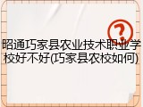 昭通巧家县农业技术职业学校好不好(巧家县农校如何)