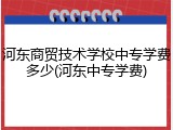 河东商贸技术学校中专学费多少(河东中专学费)