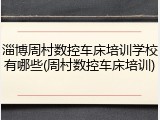 淄博周村数控车床培训学校有哪些(周村数控车床培训)