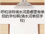 呼和浩特清水河县哪里有单招的学校啊(清水河单招学校)