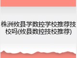 株洲攸县学数控学校推荐技校吗(攸县数控技校推荐)