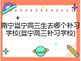 南宁邕宁高三生去哪个补习学校(邕宁高三补习学校)