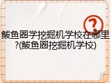 鲅鱼圈学挖掘机学校在哪里?(鲅鱼圈挖掘机学校)