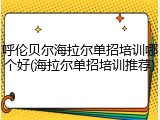 呼伦贝尔海拉尔单招培训哪个好(海拉尔单招培训推荐)
