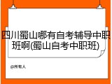 四川蜀山哪有自考辅导中职班啊(蜀山自考中职班)