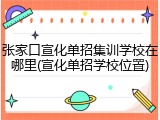 张家口宣化单招集训学校在哪里(宣化单招学校位置)