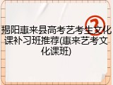 揭阳惠来县高考艺考生文化课补习班推荐(惠来艺考文化课班)