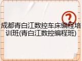 成都青白江数控车床编程培训班(青白江数控编程班)
