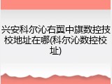 兴安科尔沁右翼中旗数控技校地址在哪(科尔沁数控校址)