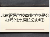 北京贸易学校商业学校是公办吗(北京商校公办吗)