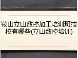 鞍山立山数控加工培训班技校有哪些(立山数控培训)