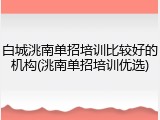 白城洮南单招培训比较好的机构(洮南单招培训优选)