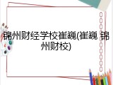 锦州财经学校崔巍(崔巍 锦州财校)