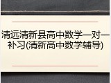 清远清新县高中数学一对一补习(清新高中数学辅导)