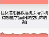 桂林灌阳县数控机床培训机构哪里学(灌阳数控机床培训)