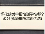怀化鹤城单招培训学校哪个最好(鹤城单招培训优选)