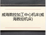 威海数控加工中心机床(威海数控机床)