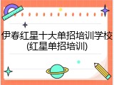 伊春红星十大单招培训学校(红星单招培训)