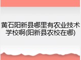黄石阳新县哪里有农业技术学校啊(阳新县农校在哪)