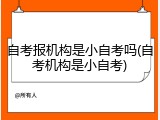 自考报机构是小自考吗(自考机构是小自考)