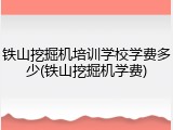 铁山挖掘机培训学校学费多少(铁山挖掘机学费)