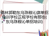 锡林郭勒东乌珠穆沁旗单招培训学校正规学校有那些(东乌珠穆沁单招培训)