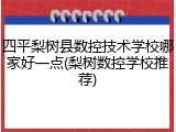 四平梨树县数控技术学校哪家好一点(梨树数控学校推荐)
