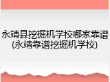 永靖县挖掘机学校哪家靠谱(永靖靠谱挖掘机学校)