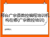 邢台广宗县数控编程培训机构在哪(广宗数控培训)