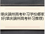 肇庆端州高考补习学校哪家好(肇庆端州高考补习推荐)
