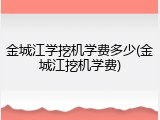 金城江学挖机学费多少(金城江挖机学费)
