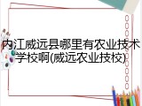 内江威远县哪里有农业技术学校啊(威远农业技校)