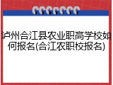 泸州合江县农业职高学校如何报名(合江农职校报名)