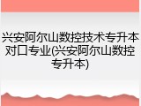 兴安阿尔山数控技术专升本对口专业(兴安阿尔山数控专升本)
