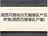 湘西月嫂培训无痛催乳产后修复(湘西月嫂催乳产康)