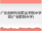 广东创新科技职业学院中学部(广创职院中学)