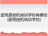 逊克县挖机培训学校有哪些(逊克挖机培训学校)