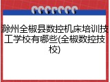 滁州全椒县数控机床培训技工学校有哪些(全椒数控技校)