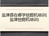 盐津县在哪学挖掘机培训(盐津挖掘机培训)