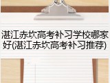 湛江赤坎高考补习学校哪家好(湛江赤坎高考补习推荐)