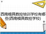 西南模具数控培训学校有哪些(西南模具数控学校)