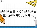 哈尔滨商业学校和哈尔滨商业大学(哈商校与哈商大)