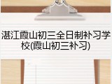 湛江霞山初三全日制补习学校(霞山初三补习)
