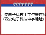 西安电子科技中学位置在哪(西安电子科技中学地址)