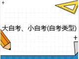 大自考、小自考(自考类型)